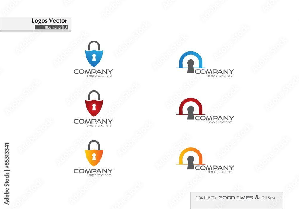 selection of security vector logos on white background shield selection of security vector logos on white background shield