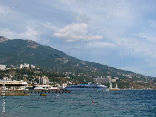 Coastal city landscape