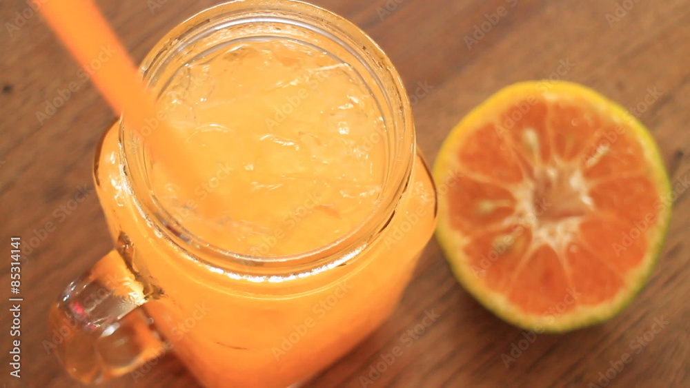 Refresh Drink With Honeysuckle Orange Juice, Stock Video Refresh Drink With Honeysuckle Orange Juice, Stock Video
