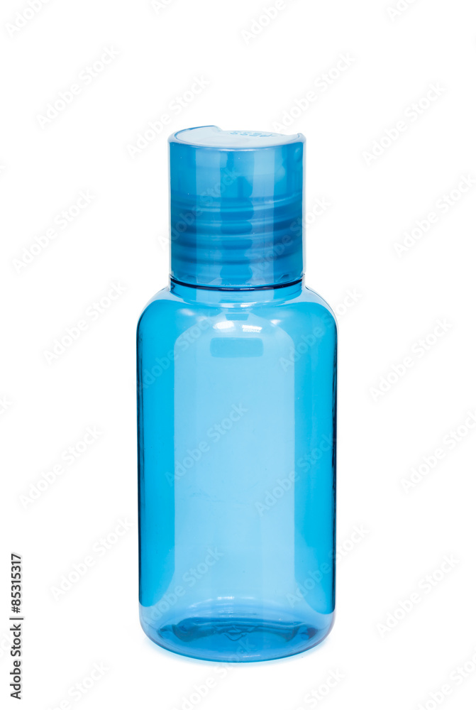 Empty cosmetic bottle isolated on white background Empty cosmetic bottle isolated on white background