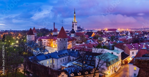 Tallinn Medieval Old Town panorama, Estonia