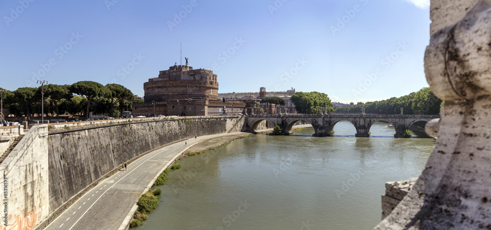 Fototapeta premium castel san'tangelo and tevere river