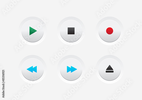 Media Player UI Buttons