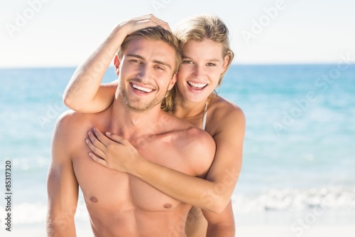 Happy couple relaxing together