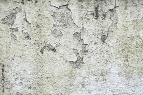 Old Peeling White Paint Wall Background