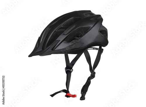 Черный велосипедный шлем.