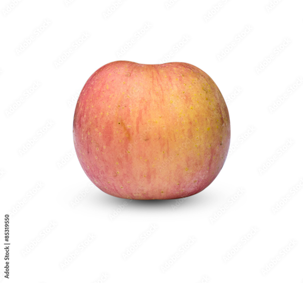 Apple isolated on white background The view from the top Apple isolated on white background The view from the top