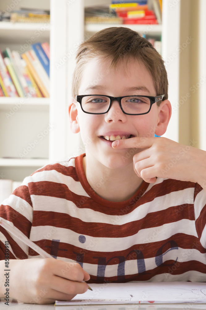 Portrait of smiling boy wearing glasses Portrait of smiling boy wearing glasses