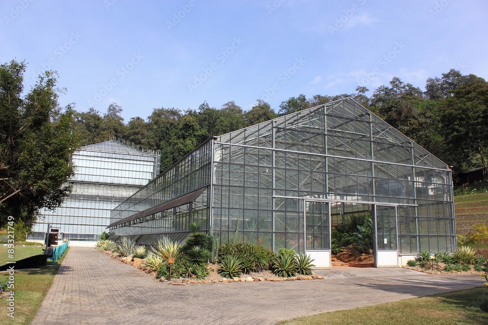 Greenhouse in Queen Sirikit Botanical Gardens, Chiang Mai Province. Greenhouse in Queen Sirikit Botanical Gardens, Chiang Mai Province.