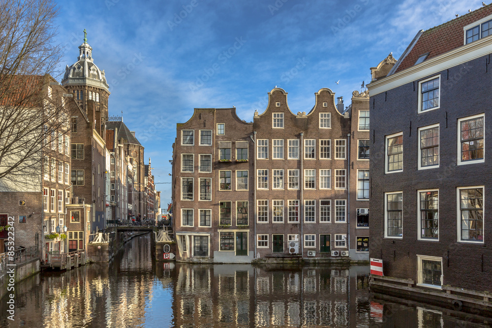 Canal houses from Armbrug Amsterdam