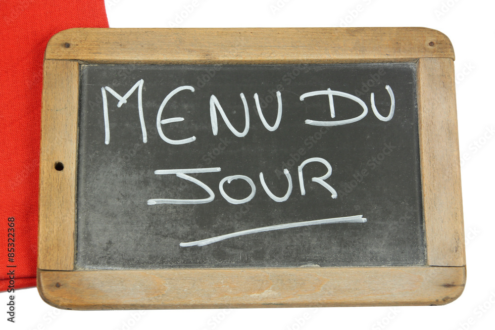 Obraz premium ardoise menu du jour 18062015