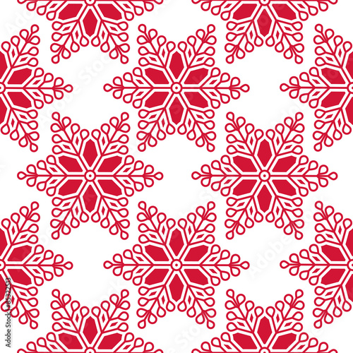 Vector Seamless winter pattern with snowflakes