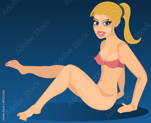 Young blond in bikini