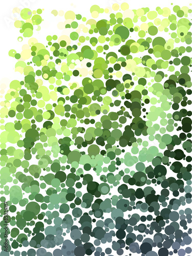 Color step of green and yellow bubble pattern