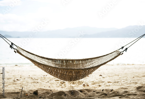 Philippines, Palawan, hammock on a beach near El Nido #85325936