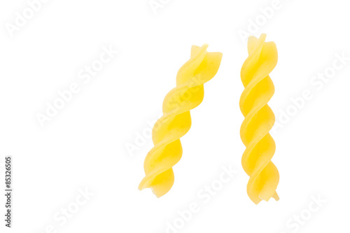 Italian Macaroni Pasta raw food isolated on white background..