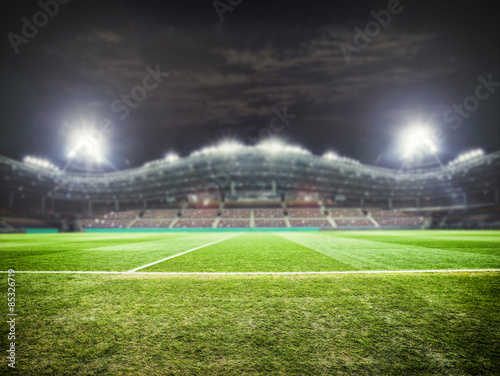 stadium lights at night © romanolebedev