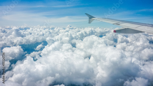 Clouds and Sky View from Window Plane