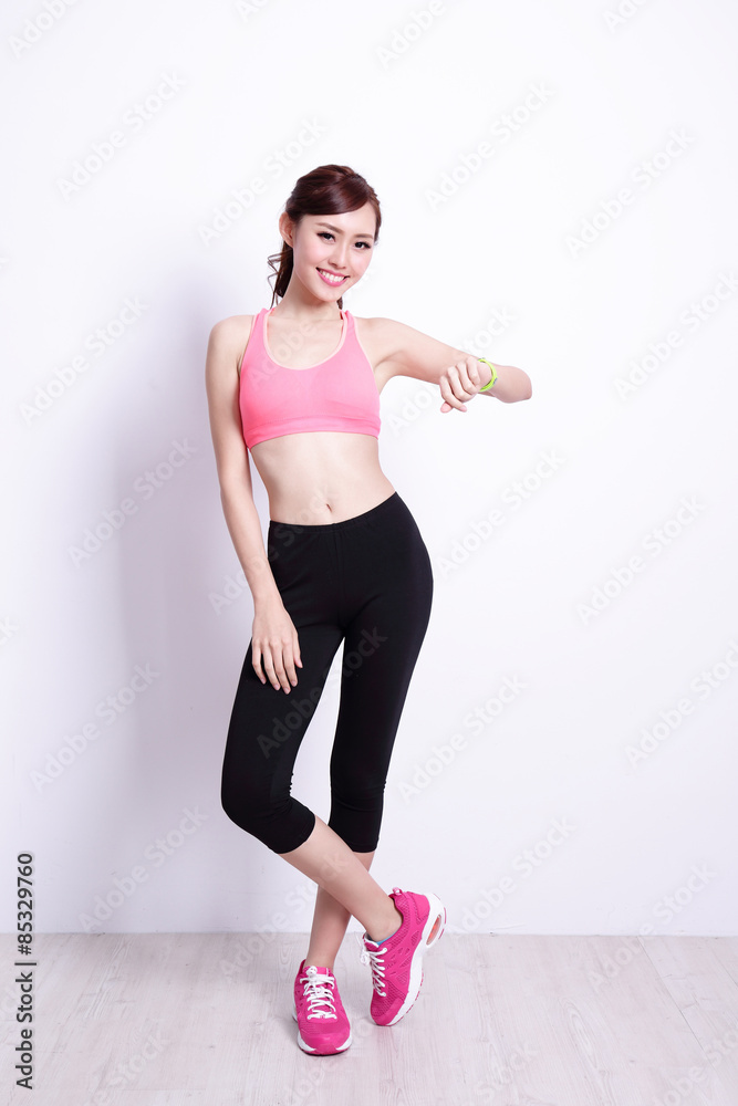 Sport Woman with health figure Sport Woman with health figure