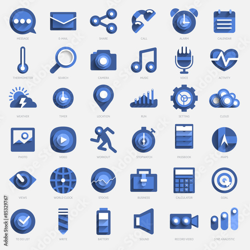 Smart watch and icon for use in application