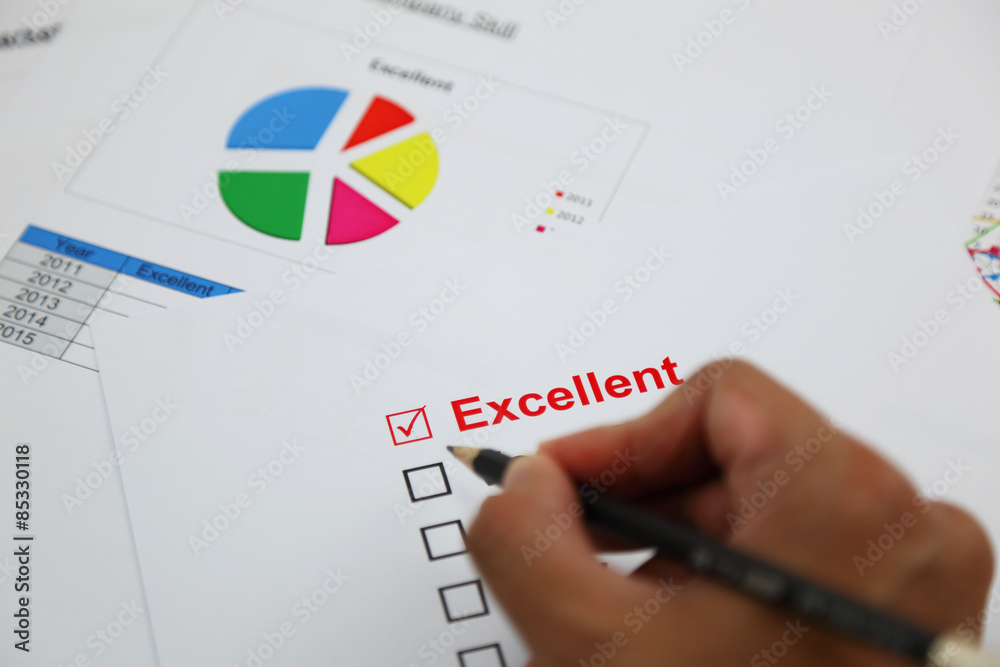Excellent evaluation. with Excellent checked, selected with hand Excellent evaluation. with Excellent checked, selected with hand