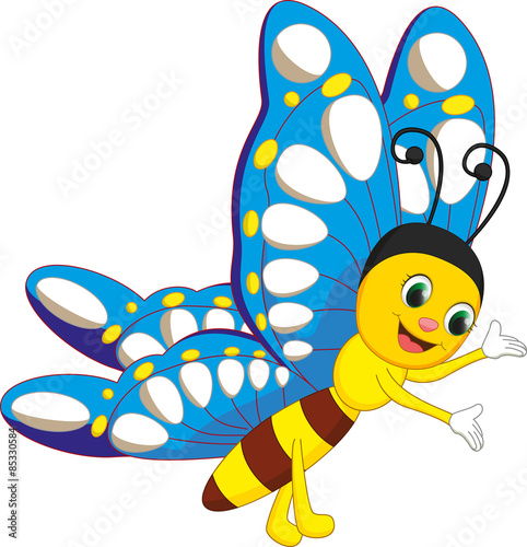 cute butterfly cartoon