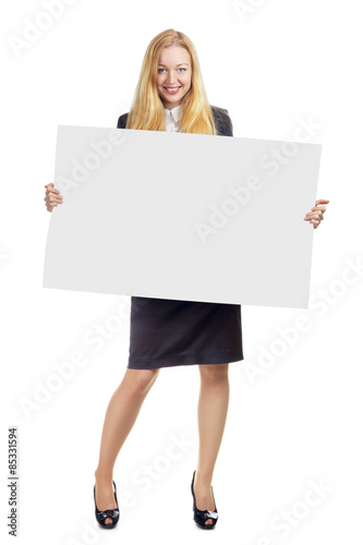 Woman With Empty White Board