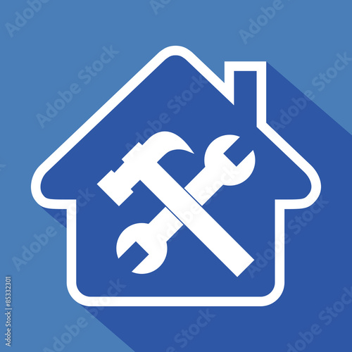 Logo maison et outils.