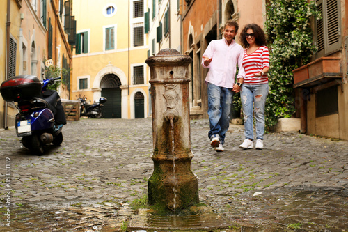 Vacation and travel, young couple in Italy