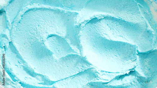 Close Up of Creamy Blue Ice Cream