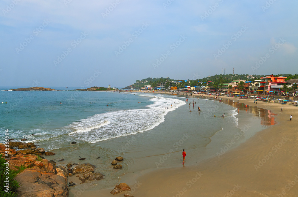 View of the Lighthouse beach in Kovalam View of the Lighthouse beach in Kovalam