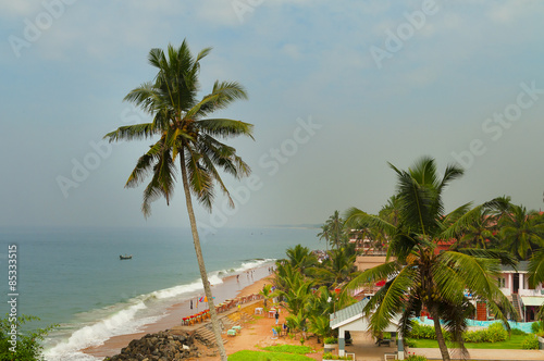 View of the Samudra beach in Kovalam