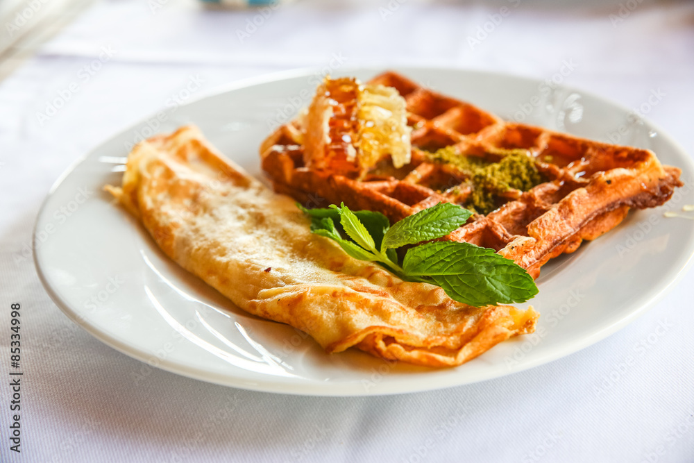 Belgian waffle Belgian waffle