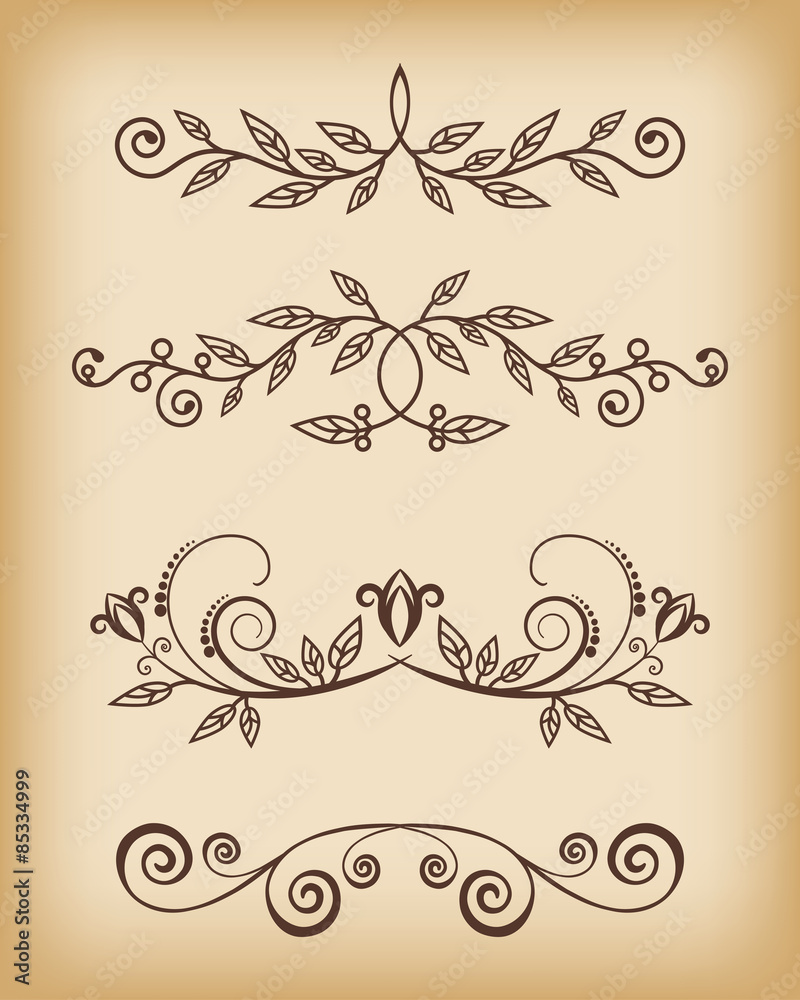 Fototapeta premium Swirl elements for design