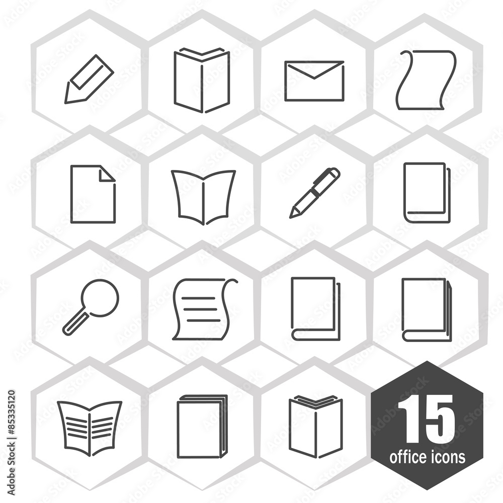 Documents & office icons set Documents & office icons set