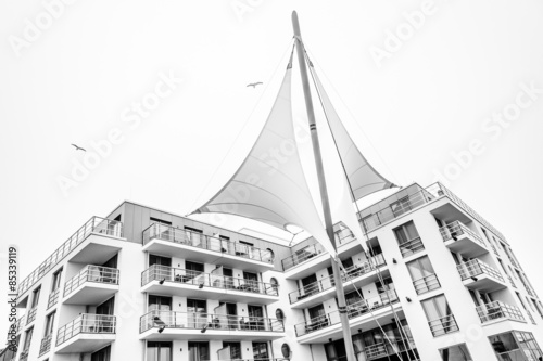 Germany, Schleswig-Holstein, Eckernfoerde, apartment house Hafenspitze photo