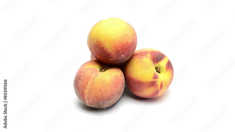fresh bio peach rotating on white background fresh bio peach rotating on white background