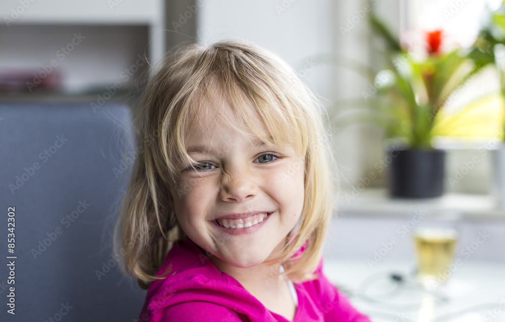Portrait of happy blond girl Portrait of happy blond girl