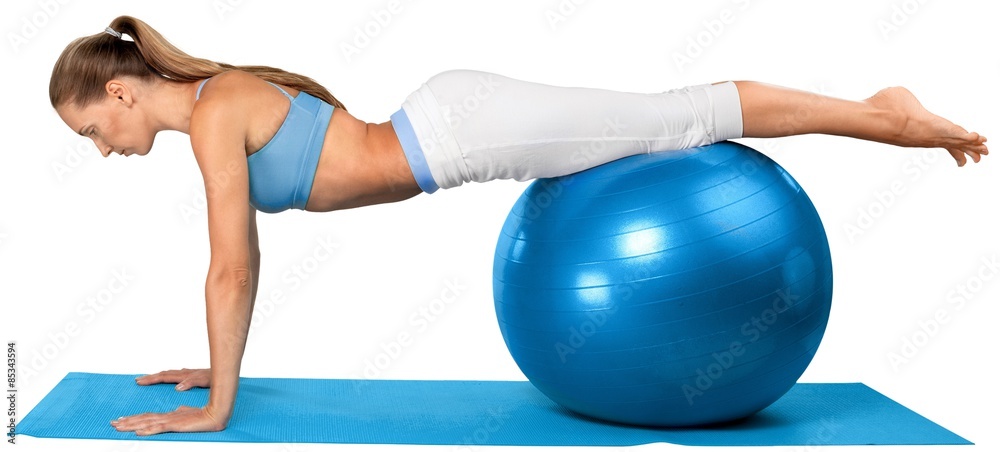 Pilates, Exercising, Fitness Ball. Pilates, Exercising, Fitness Ball.