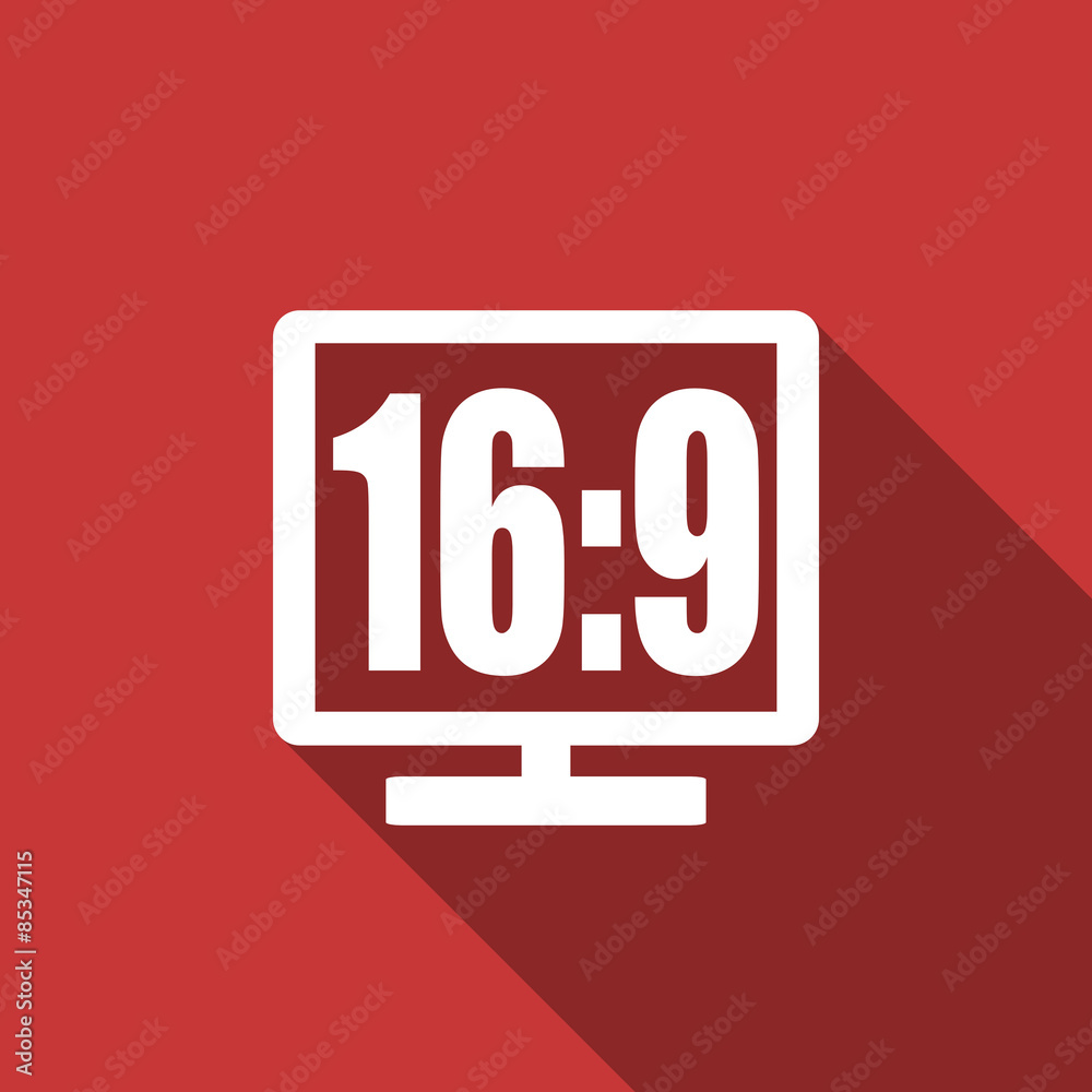 16 9 display flat design modern icon 16 9 display flat design modern icon