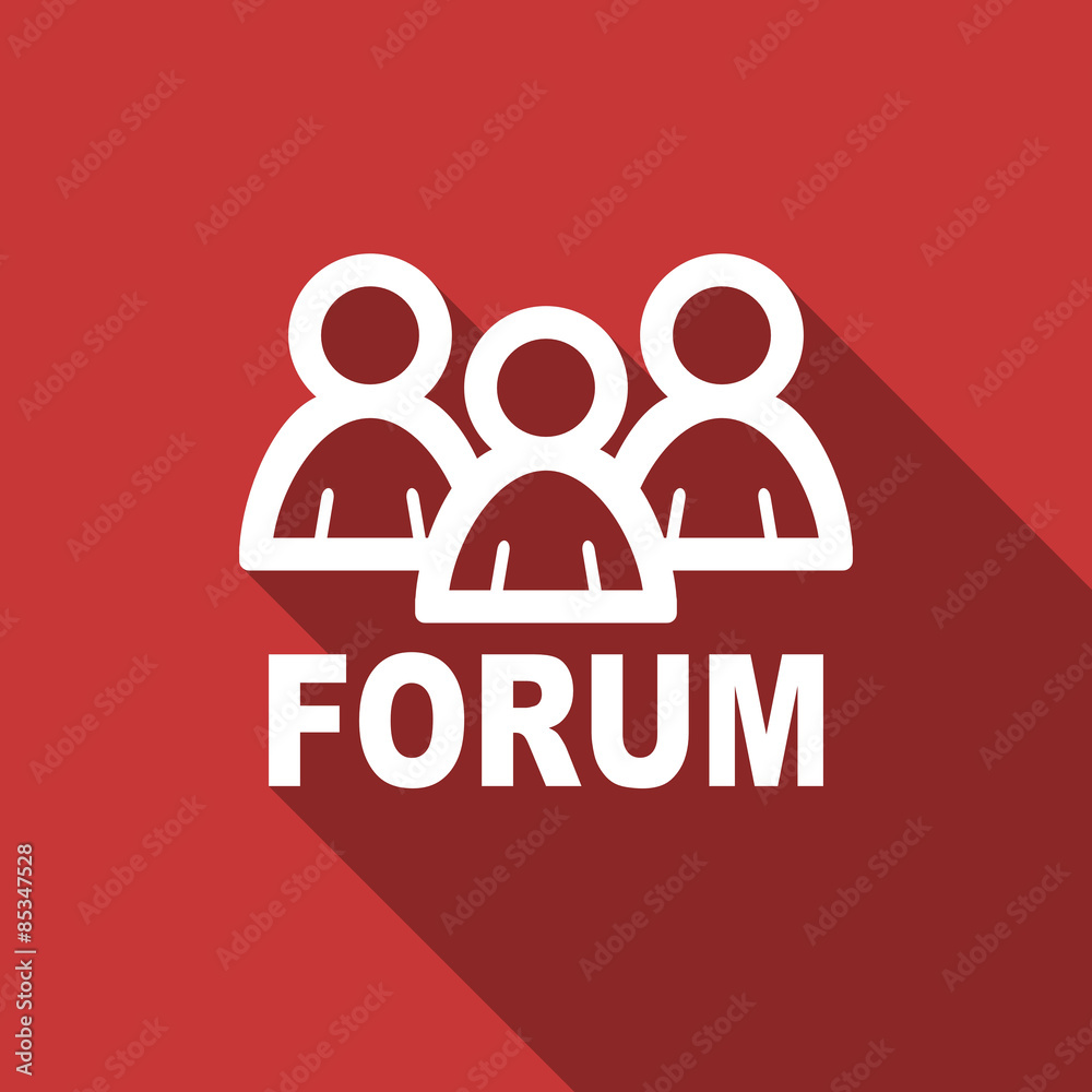 forum flat design modern icon