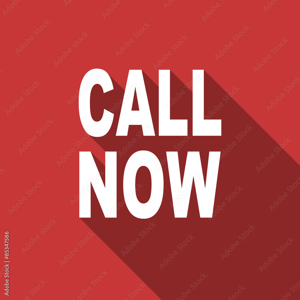 call now flat design modern icon call now flat design modern icon