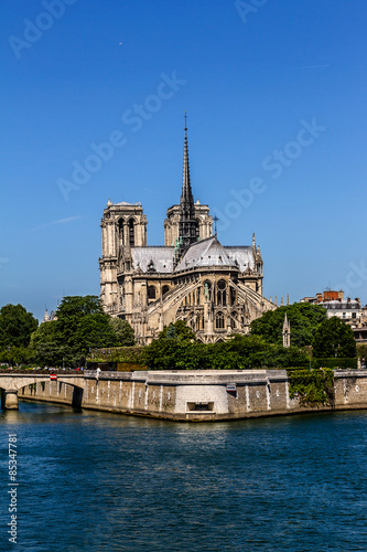 Notre Dam and the Seine River. Paris, France. © dbrnjhrj