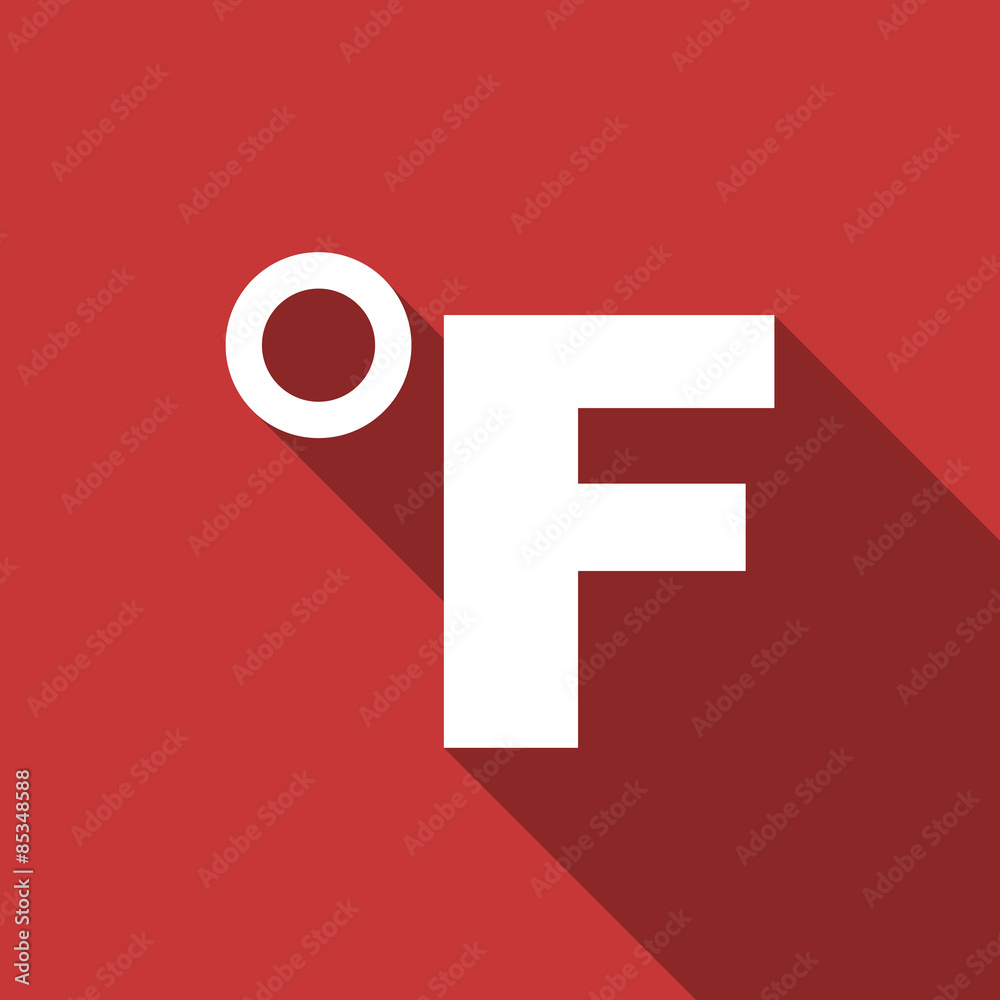 fahrenheit flat design modern icon
