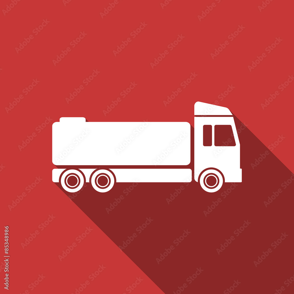 truck flat design modern icon