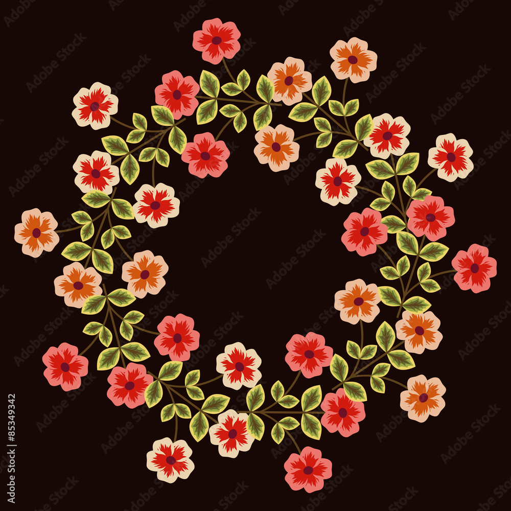 custom made wallpaper toronto digitalFloral wreath