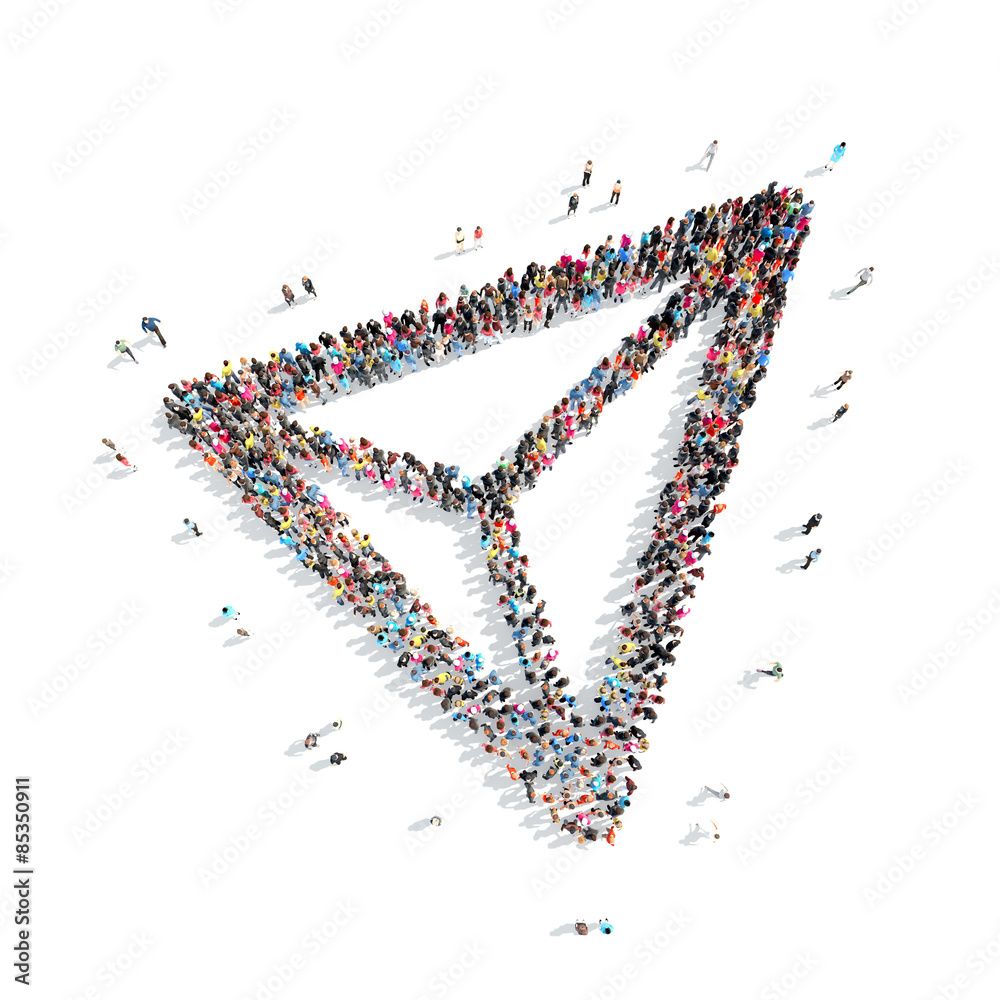 people in the shape of a map pointer. people in the shape of a map pointer.