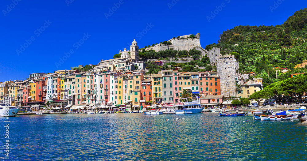 Beautiful Ligurian coast of Italy .Portovenere. Cinque terre