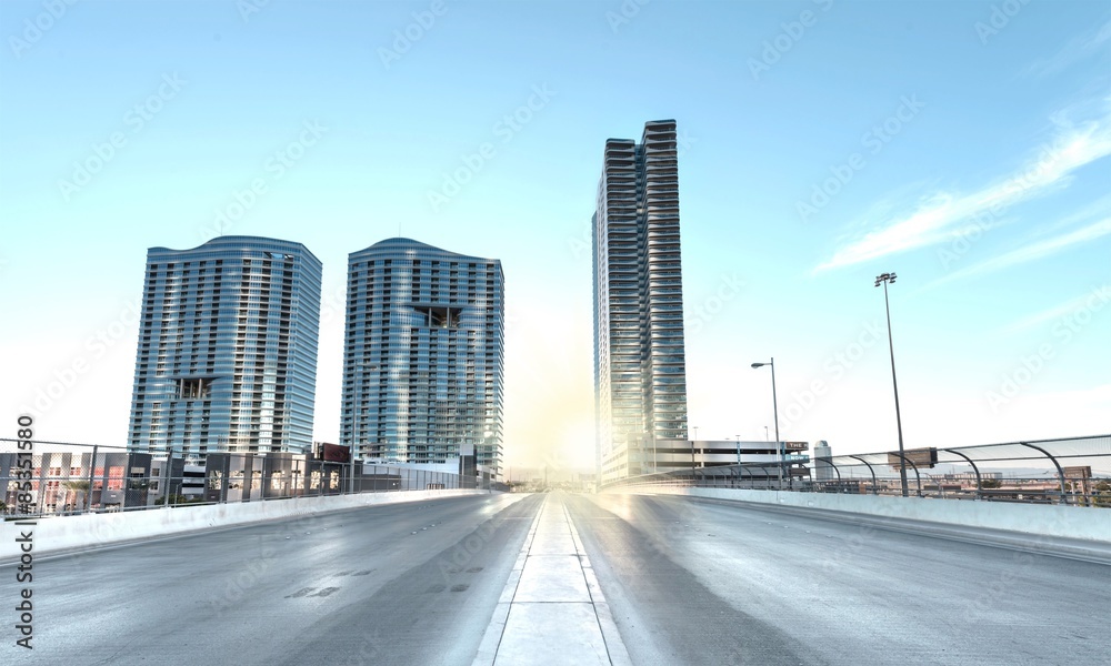 Fototapeta premium Street, asphalt, building.