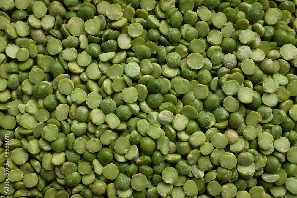Dried green split peas background Dried green split peas background